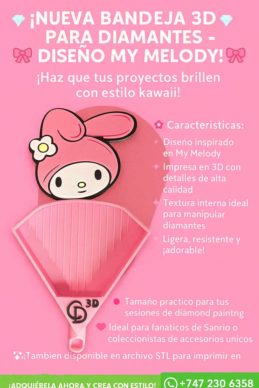 diamond painting.-BANDEJA 3D PARA DIAMANTES- ! 💎🎀 ¡Haz que tus proyectos brillen con estilo !