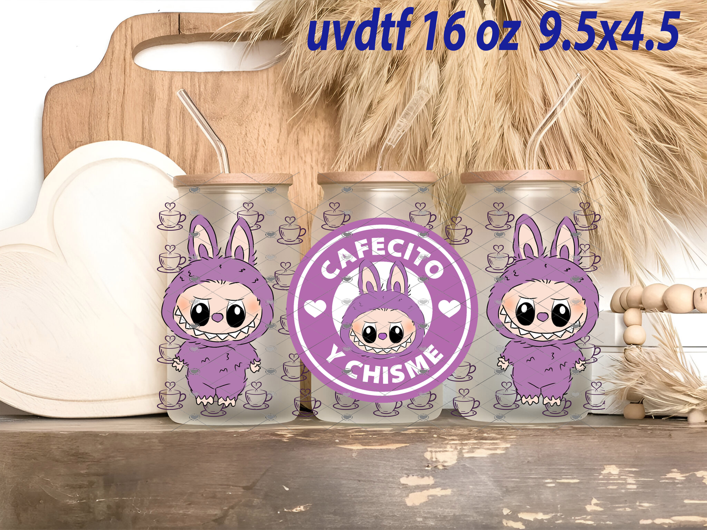 labubu uvdtf 🌺✨ ¡Dale vida a tus vasos con nuestro diseño exclusivo UVDTF! ✨🌺