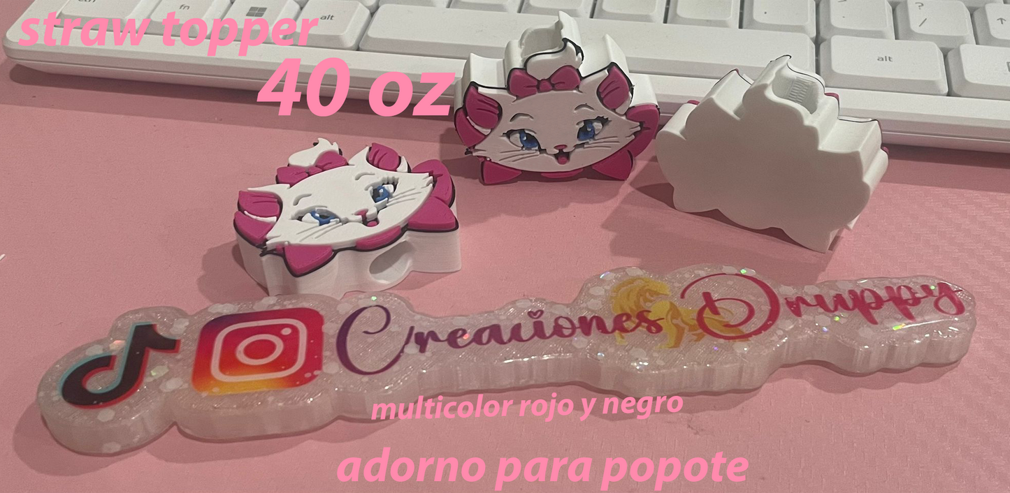 straw topper labubu para 40 oz